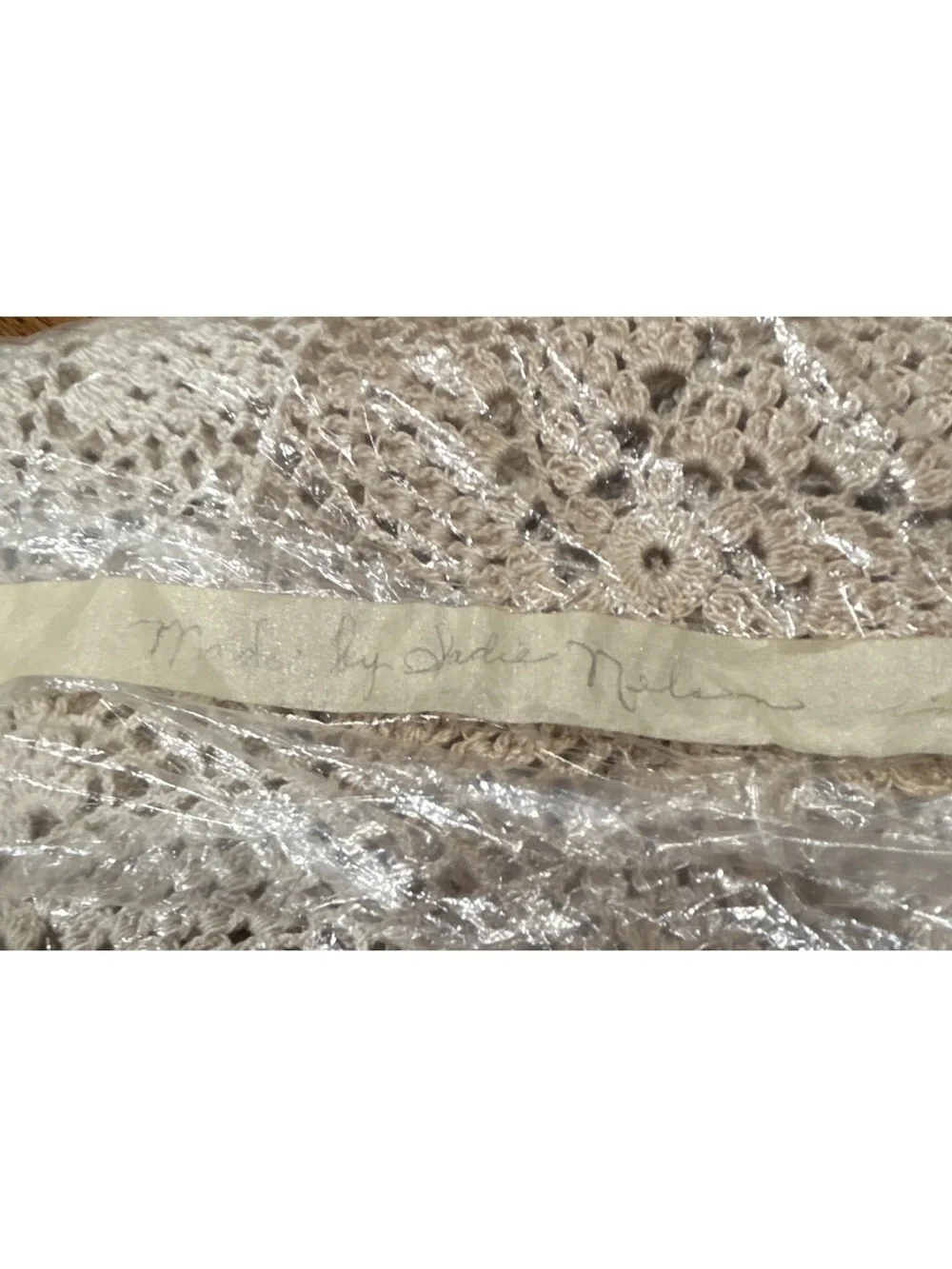 Vintage, Hand-Made in the 40’s, Crocheted Lace made for bedspread or table cloth